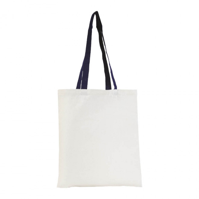 TOTE BAG PUBLICITAIRE COTON ANSES LONGUES 'AURIANA' - bleu marine
