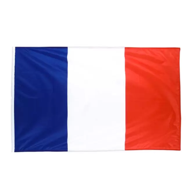 DRAPEAU FRANCAIS PERSONNALISABLE 90X140 CM 'PATRIOTA' - blanc