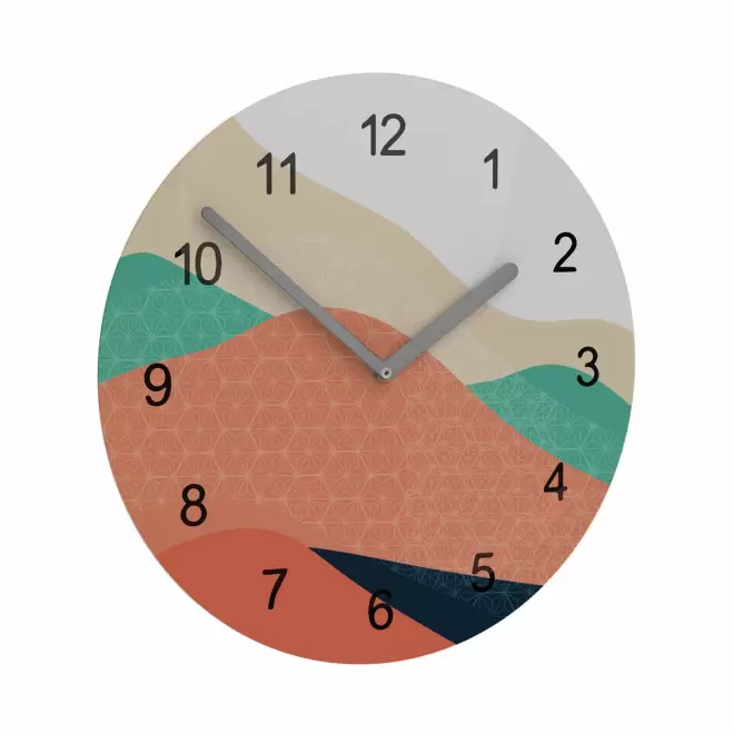 HORLOGE MURALE PERSONNALISABLE 'HAROE ROND' - argenté