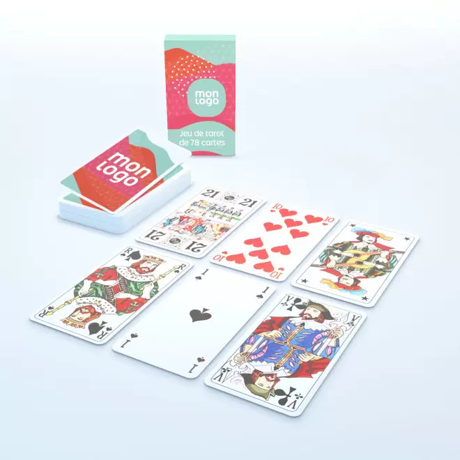 JEU DE TAROT 78 CARTES AVEC ETUI PUBLICITAIRE 'NIKKA - blanc