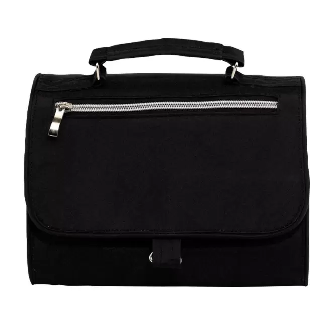 TROUSSE DE TOILETTE PERSONNALISÉE À COMPARTIMENTS 'LUZE' - noir