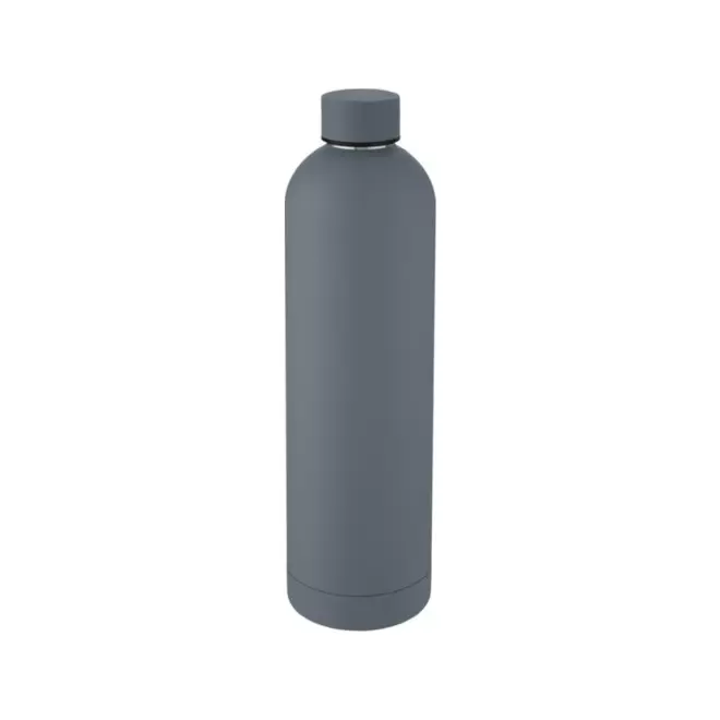 BOUTEILLE ISOTHERME 1L PERSONNALISABLE 'SPAZIO' - gris
