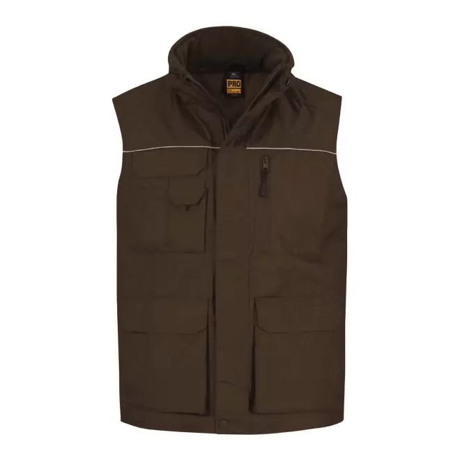 BODYWARMER TRAVAIL PERSONNALISABLE 'EXPERT PRO' - marron