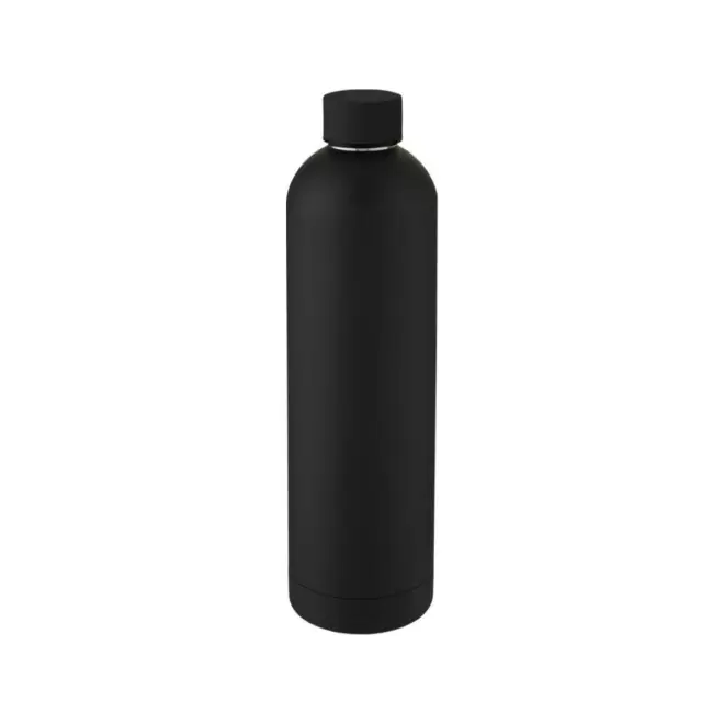BOUTEILLE ISOTHERME 1L PERSONNALISABLE 'SPAZIO' - noir