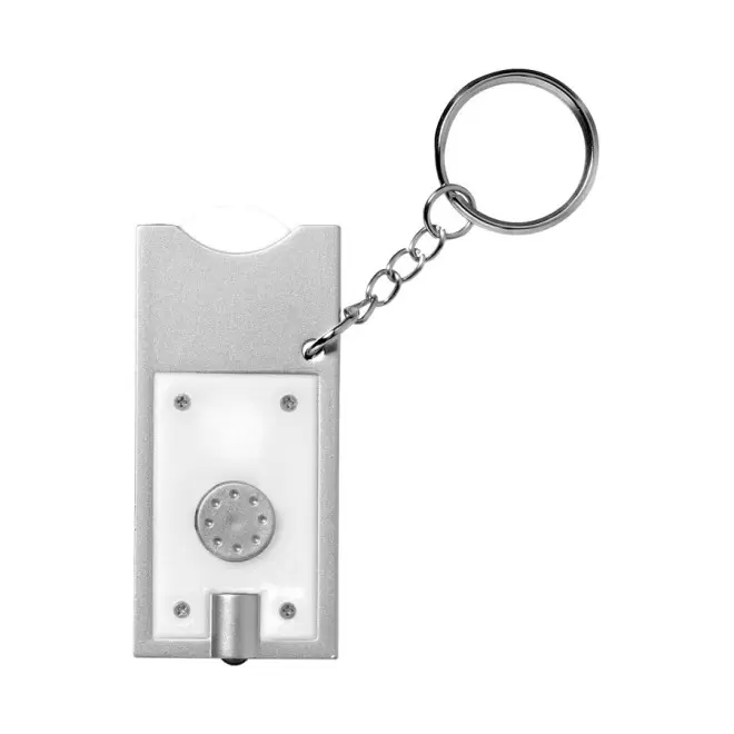 EXPRESS 72H - PORTE-CLÉS LAMPE JETON PERSONNALISÉ 'ALLEGRO'  - blanc