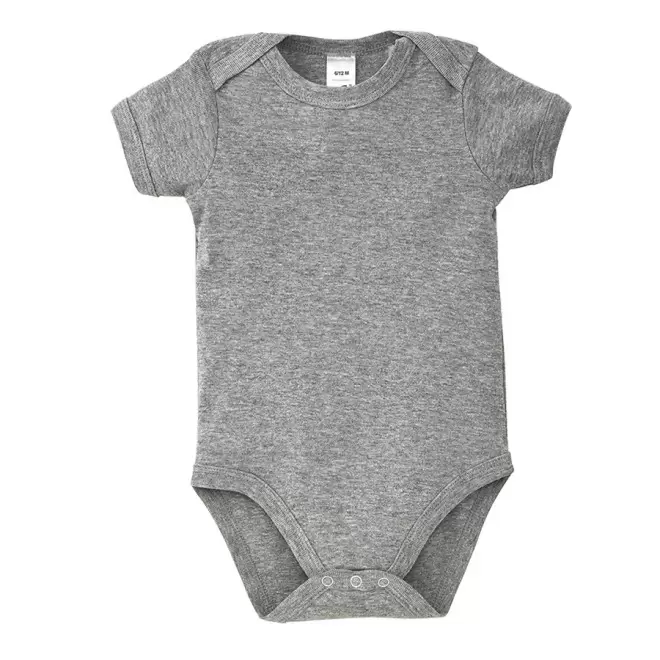 BODY BÉBÉ PERSONNALISÉ 'BAMBINO' 180 GR/M² - gris chiné