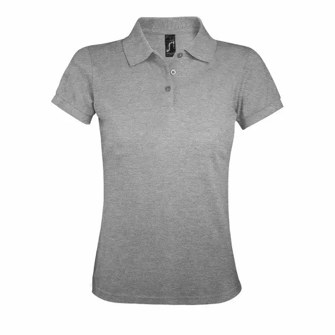 POLO PERSONNALISABLE FEMME 'PRIME' - gris chiné