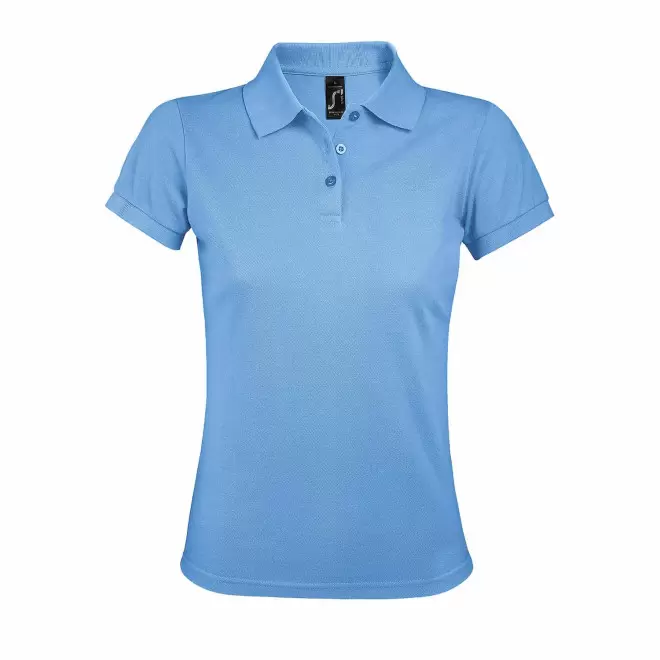 POLO PERSONNALISABLE FEMME 'PRIME' - bleu ciel