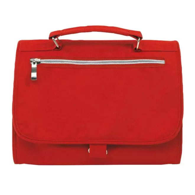 TROUSSE DE TOILETTE PERSONNALISÉE À COMPARTIMENTS 'LUZE' - rouge