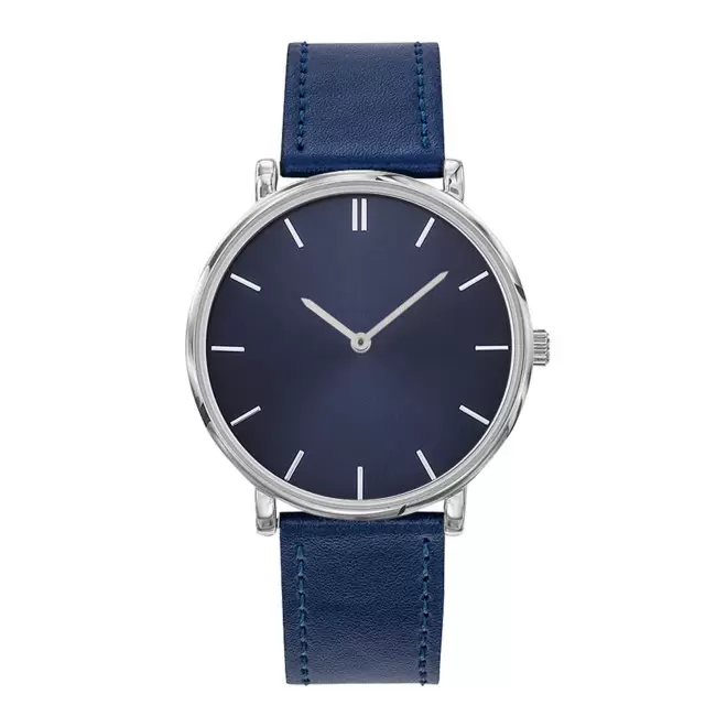 MONTRE MIXTE PERSONNALISABLE 'SOFYA' - bleu/chromé