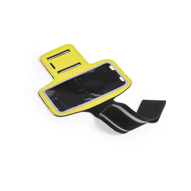 BRASSARD SPORT PUBLICITAIRE XXL POUR TÉLÉPHONE 'ATHLETIC' - jaune