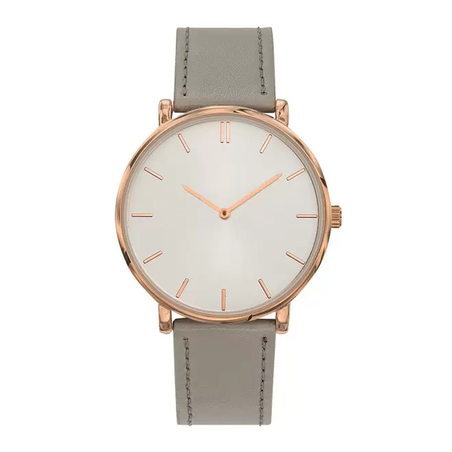 MONTRE MIXTE PERSONNALISABLE 'SOFYA' - gris/doré