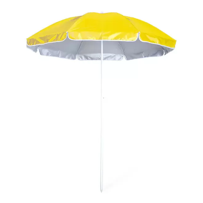 PARASOL PLAGE PERSONNALISABLE PROTECTION UV 'SHINNY' - jaune