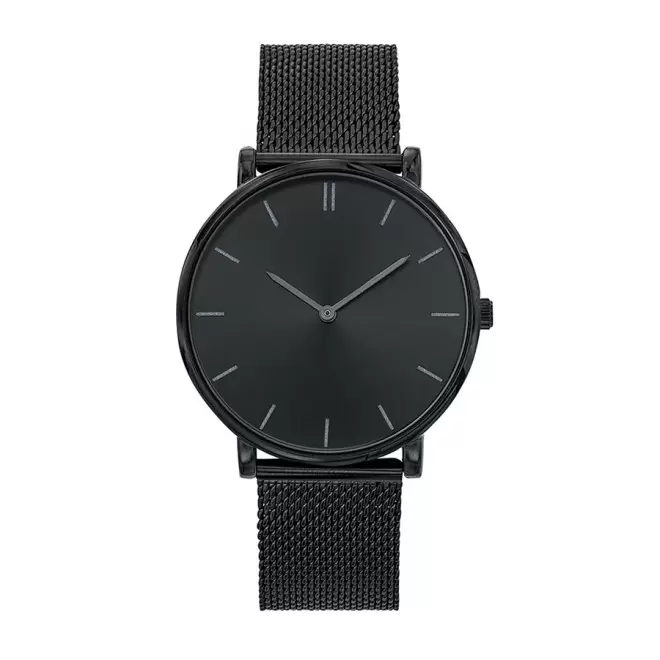 MONTRE MIXTE PERSONNALISABLE 'SOFYA MAILLE' - noir/noir