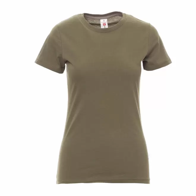 TEE-SHIRT PERSONNALISABLE FEMME 'SUNSET' - vert kaki
