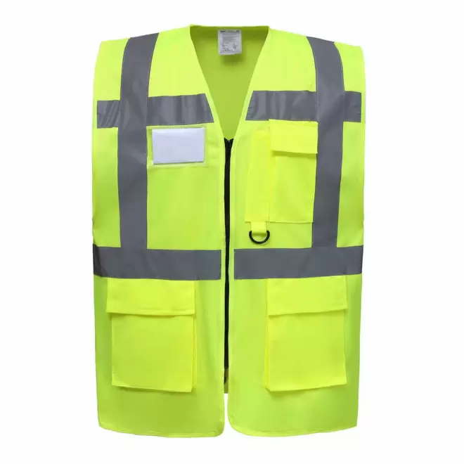 GILET SECURITE PERSONNALISABLE 'BERLIN RPET' - jaune