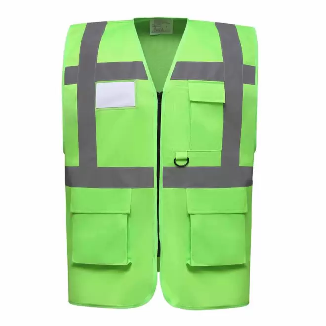 GILET SECURITE PERSONNALISABLE 'BERLIN RPET' - citron vert