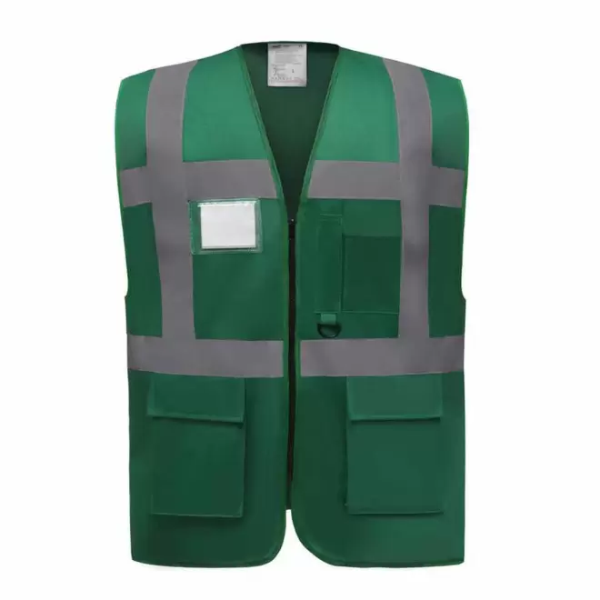 GILET SECURITE PERSONNALISABLE 'BERLIN RPET' - vert