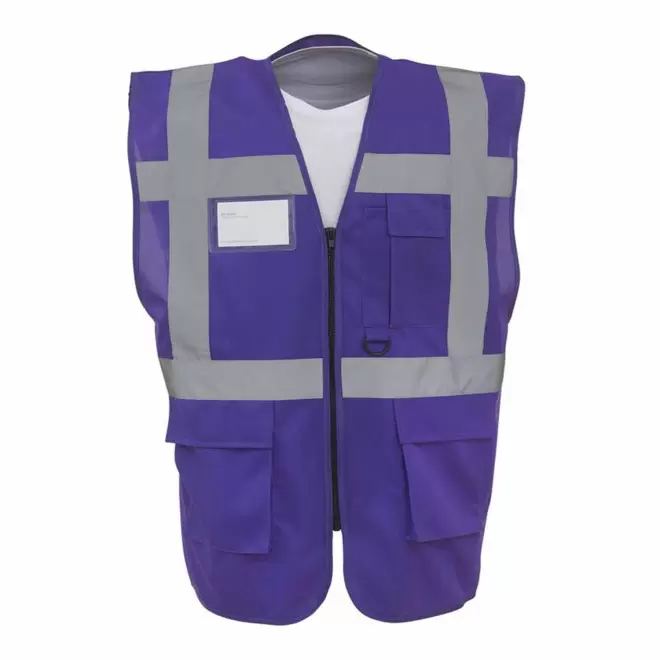 GILET SECURITE PERSONNALISABLE 'BERLIN RPET' - violet