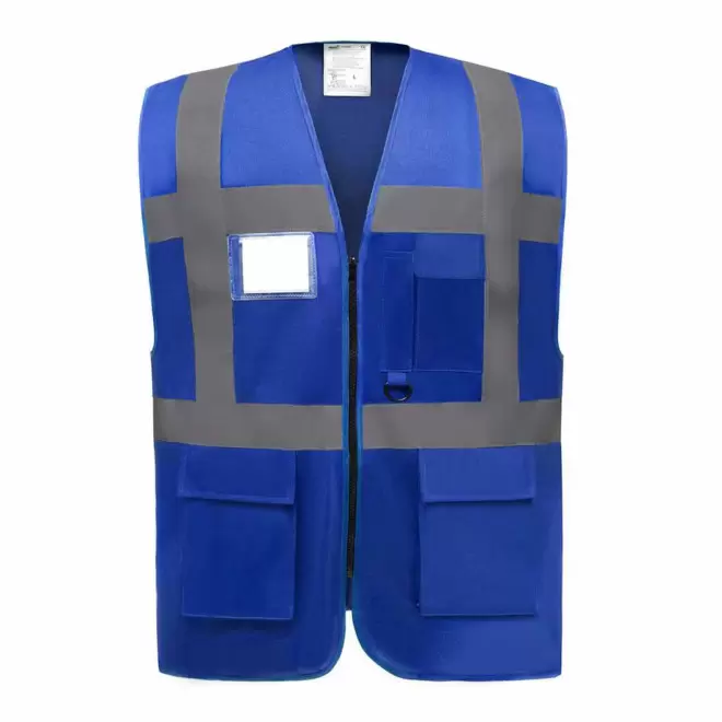 GILET SECURITE PERSONNALISABLE 'BERLIN RPET' - bleu royal
