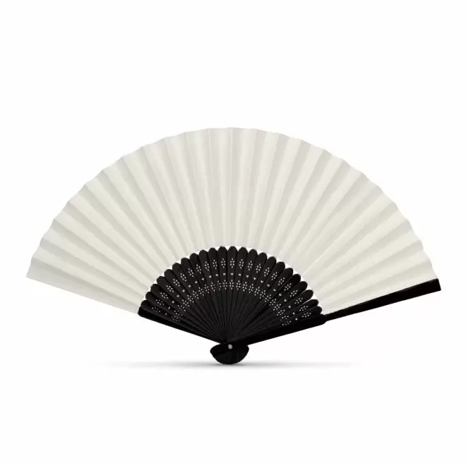 ÉVENTAIL PERSONNALISABLE EN BAMBOU ET TISSU 'ILMA' - noir