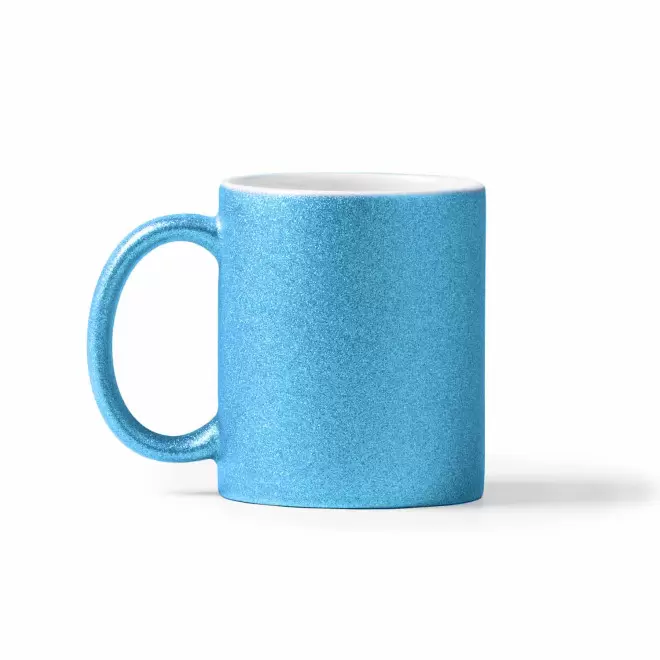 MUG EN CERAMIQUE PAILLETE 350ML  'GLIMT' - bleu