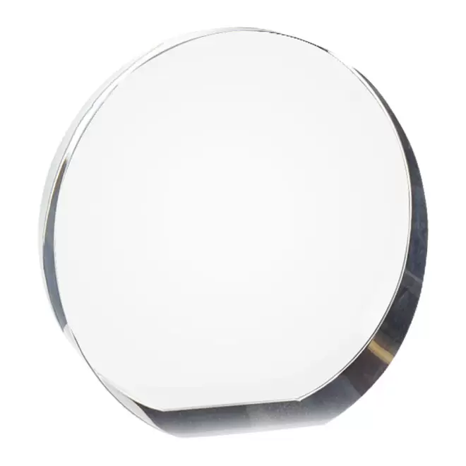 TROPHÉE PERSONNALISÉ ROND 'AWARD' AVEC GRAVURE - verre transparent