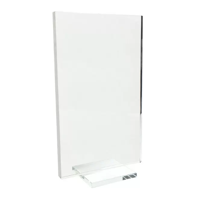 TROPHÉE PERSONNALISABLE RECTANGULAIRE 'MAJOR' AVEC GRAVURE - verre transparent