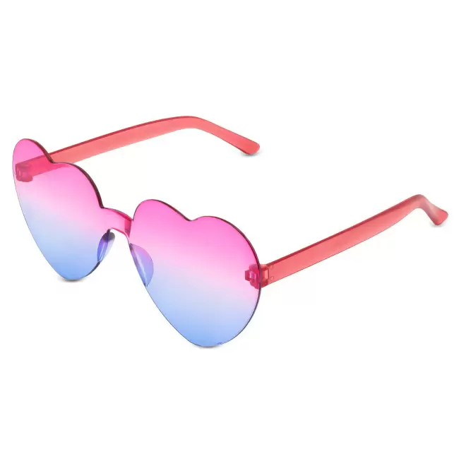 LUNETTES COEUR PERSONNALISABLES 'FIESTANI' - rose/bleu