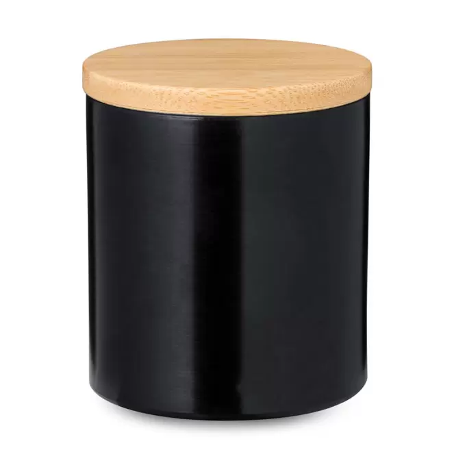 BOUGIE PARFUMEE PERSONNALISABLE METAL 'VELA' - noir