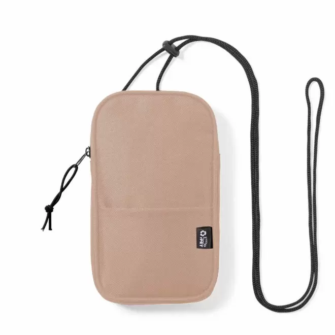 SACOCHE POUR TELEPHONE PERSONNALISABLE 'LININO' - beige