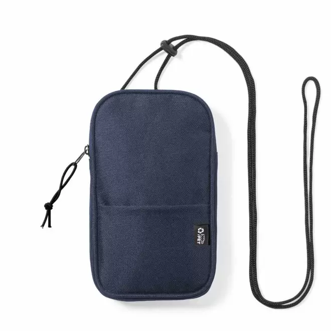 SACOCHE POUR TELEPHONE PERSONNALISABLE 'LININO' - bleu