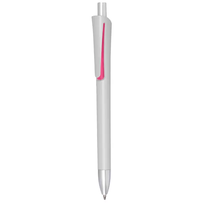 STYLO À BILLE PUBLICITAIRE 'GOLBI' - blanc/rose