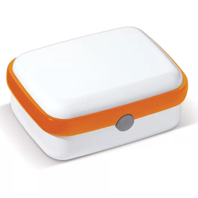 LUNCH BOX PERSONNALISÉE 'GOUTIS' - blanc/orange