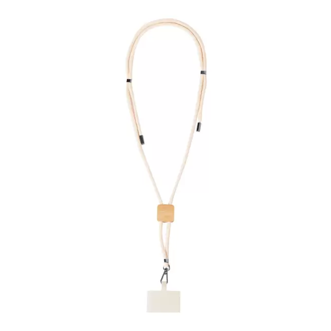 CORDON TOUR DE COU PERSONNALISABLE TELEPHONE 'NURAS COTON' - carré