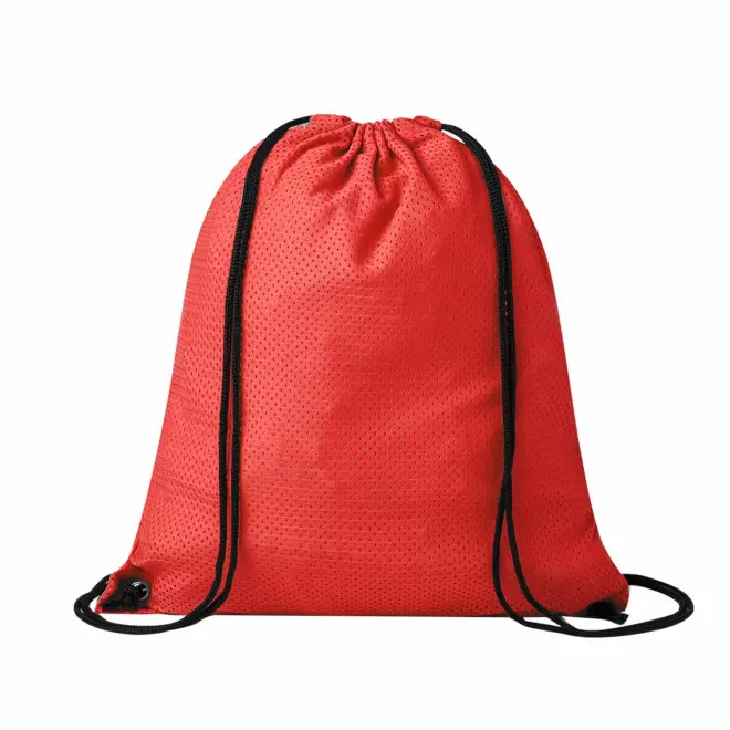 SAC A DOS PERSONNALISABLE CORDELETTE POLYESTER 'ALIXOU' - rouge
