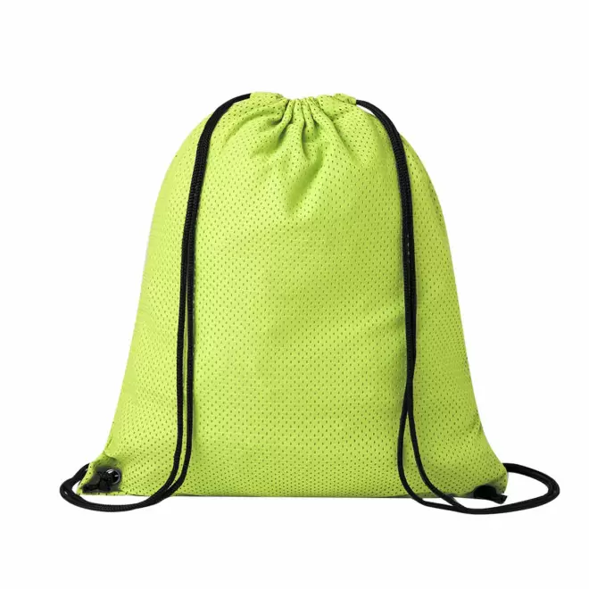 SAC A DOS PERSONNALISABLE CORDELETTE POLYESTER 'ALIXOU' - vert clair