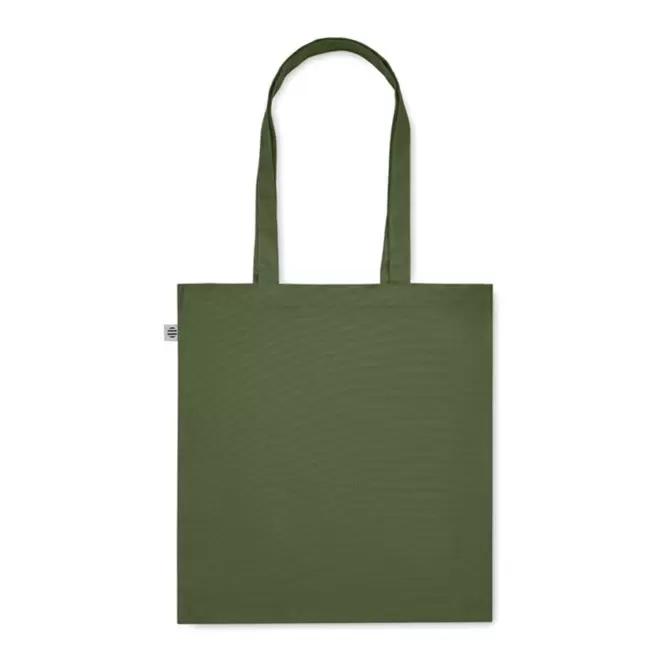 SAC SHOPPING PERSONNALISABLE SOUFFLET COTON BIO 'FABIO 220' - vert foncé