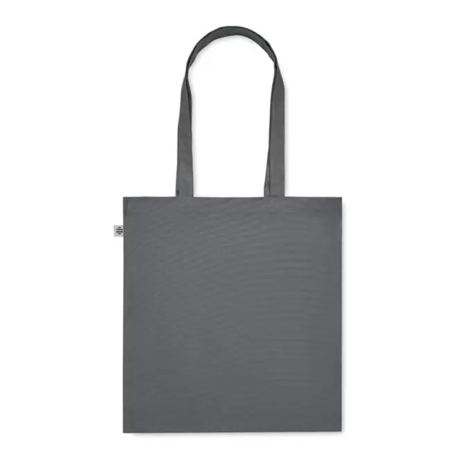 SAC SHOPPING PERSONNALISABLE SOUFFLET COTON BIO 'FABIO 220' - gris