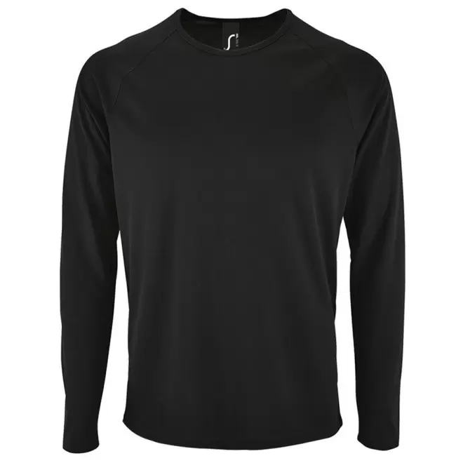TEE-SHIRT RESPIRANT MANCHES LONGUES PERSONNALISABLE HOMME 'KOURY' 140 GR/M² - noir