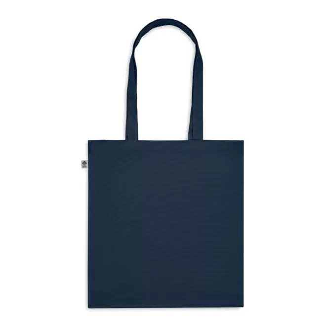 SAC SHOPPING PERSONNALISABLE SOUFFLET COTON BIO 'FABIO 220' - bleu marine