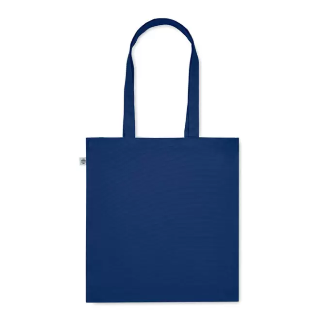 SAC SHOPPING PERSONNALISABLE SOUFFLET COTON BIO 'FABIO 220' - bleu
