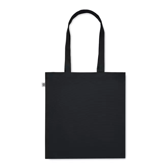 SAC SHOPPING PERSONNALISABLE SOUFFLET COTON BIO 'FABIO 220' - noir
