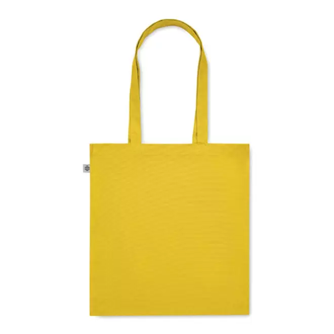 SAC SHOPPING PERSONNALISABLE SOUFFLET COTON BIO 'FABIO 220' - jaune