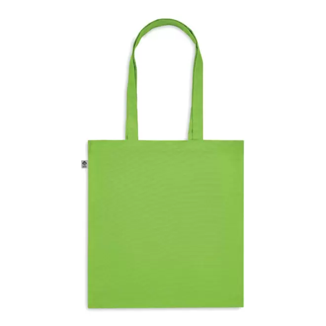 SAC SHOPPING PERSONNALISABLE SOUFFLET COTON BIO 'FABIO 220' - vert citron