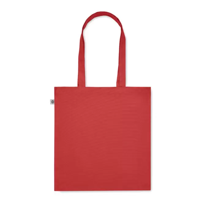 SAC SHOPPING PERSONNALISABLE SOUFFLET COTON BIO 'FABIO 220' - rouge