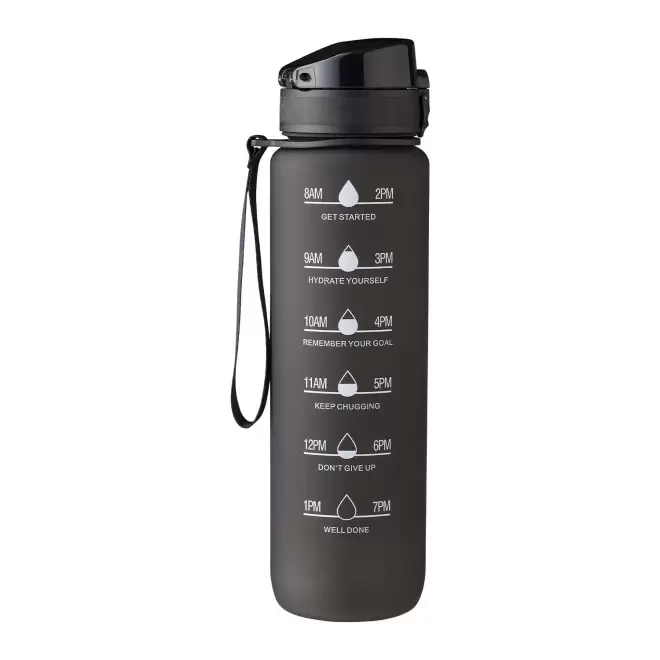 GOURDE PERSONNALISABLE EN RPET 1L 'DAYLY' - noir