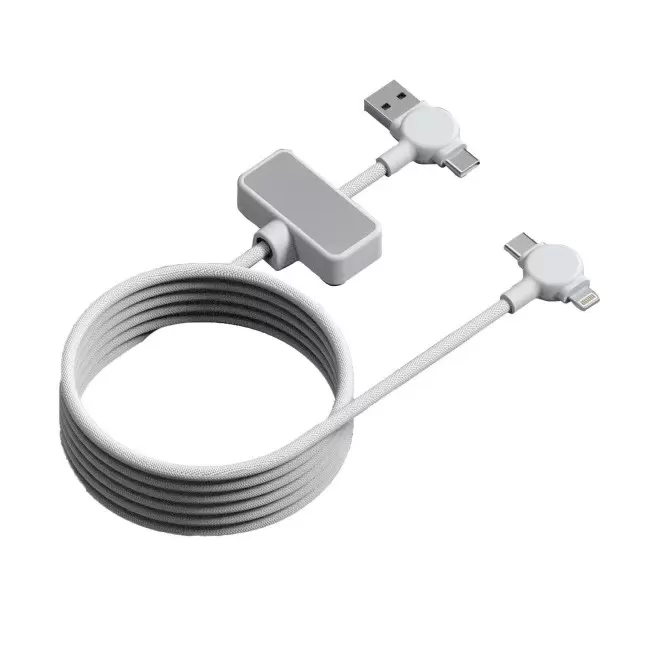 CABLE MAGNETIQUE 100W  PERSONNALISABLE 'MAGDA' - blanc