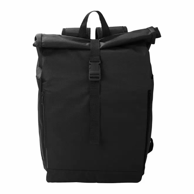 SAC A DOS PERSONNALISABLE ROLLTOP EN RPET 'MOLISTO' - noir