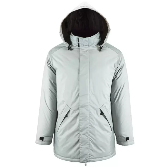 PARKA PERSONNALISÉE MIXTE 'ROBYN' - gris métal
